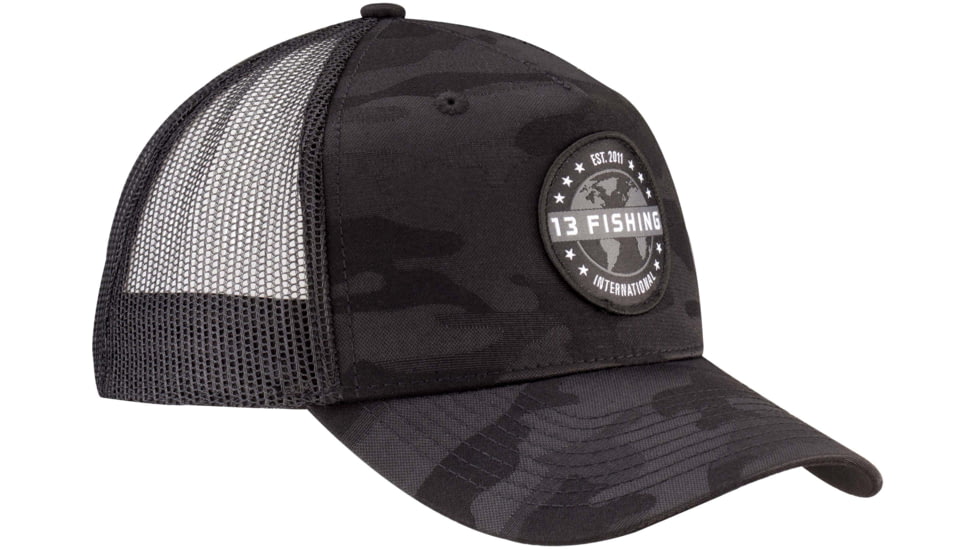 Rapala Down Range Curved Brim Snapback Trucker Hat - Men's, Black, One Size, HTH1
