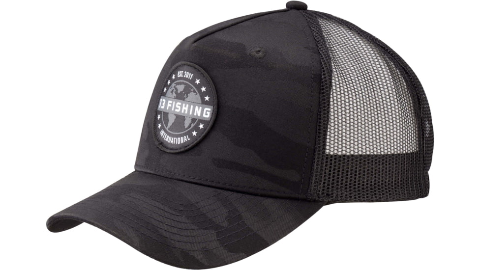 Rapala Down Range Curved Brim Snapback Trucker Hat - Men's, Black, One Size, HTH1