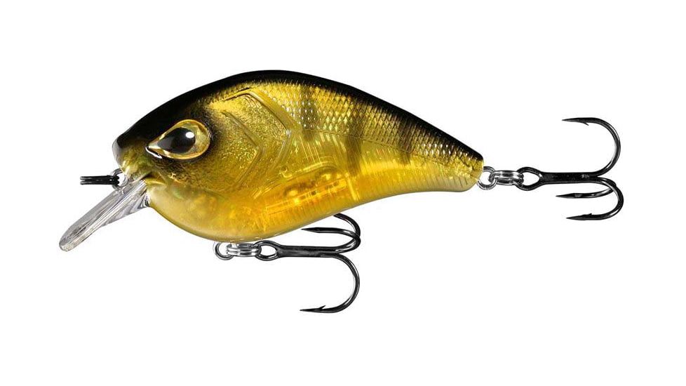 Rapala Flatty Daddy Flat Sided Crankbait 2.5in, 1/2oz, Clear Perch, 2.5in, FD65-6-65