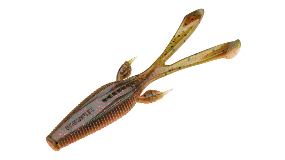 13 Fishing Invader Creature Bait feat. Rabbit Ear 4.25in, 6/Pack, Moldy Orange, RE-IV-24