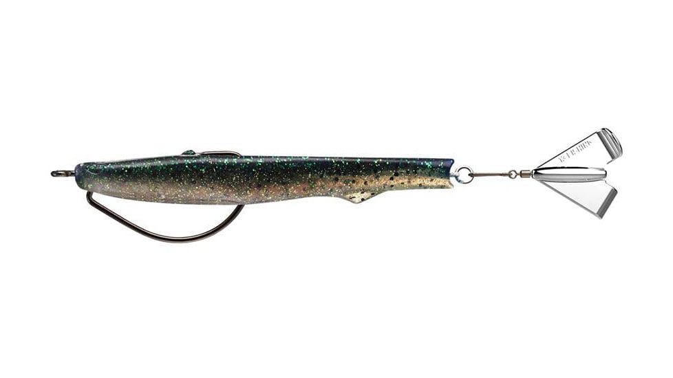 Rapala Motor Boat Swimbait Wide Gap Fishing Hook w/ Hard Rear Prop, 3/8oz, 4in, 1 Piece, Boss Nugget, MBT4-23