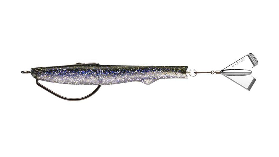 Rapala Motor Boat Swimbait Wide Gap Fishing Hook w/ Hard Rear Prop, 3/8oz, 4in, 1 Piece, Royal Irishman, MBT4-20