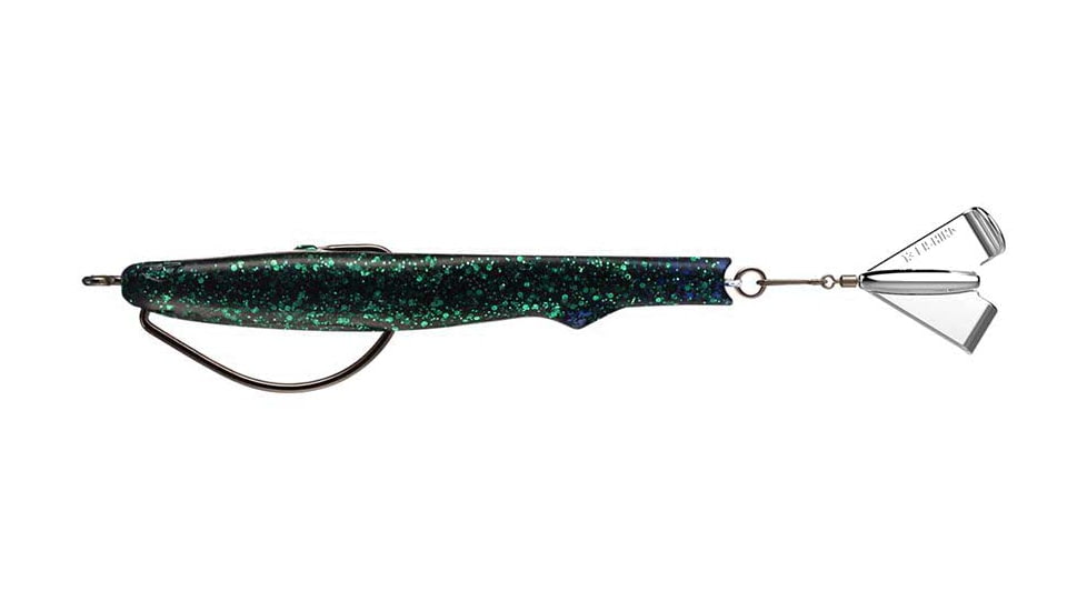 Rapala Motor Boat Swimbait Wide Gap Fishing Hook w/ Hard Rear Prop 3/8oz, 4in, 1 Piece, Witches Brew, MBT4-13