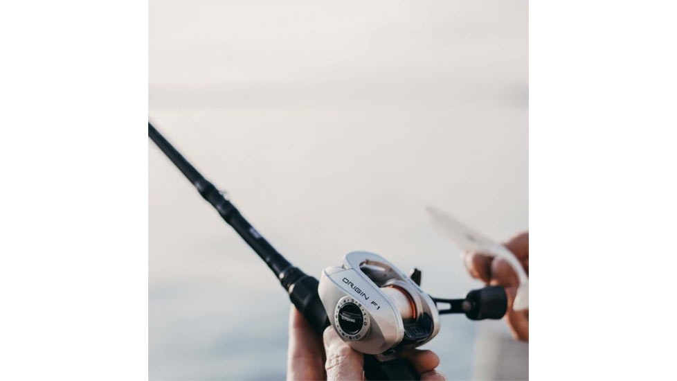 Rapala Origin F1 Baitcast Reel 6.6:1 Gear Ratio, Left Hand Retrieve, 100 Size, Fresh, Gray, 200, OF1-6.6-LH