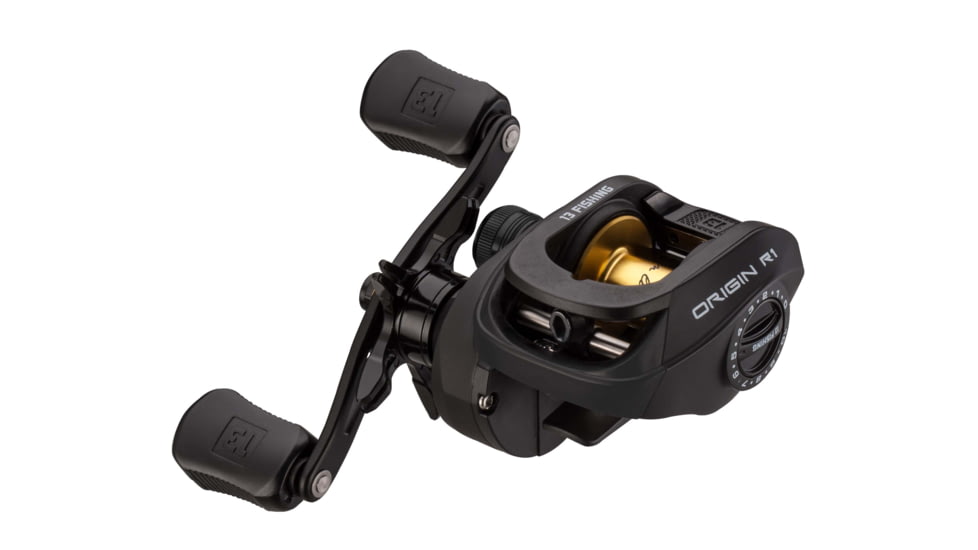 Rapala Origin R1 Baitcast Reel 6.6:1 Gear Ratio, Right Hand Retrieve, Fresh, Black, 100, OR1-6.6-RH