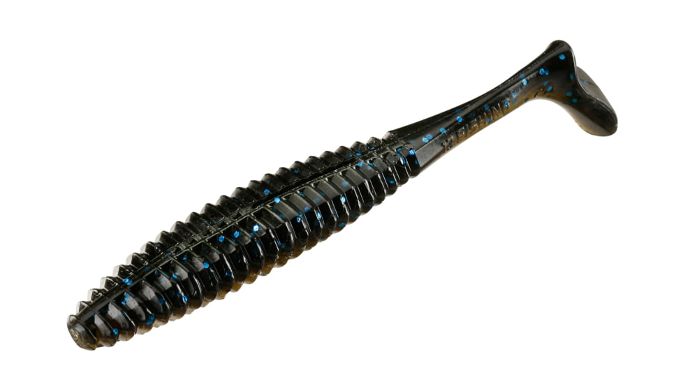 13 Fishing Pleasure Shad - Swimbait - 4.5in - 3/7oz - Black & Tan, SR4.5-16