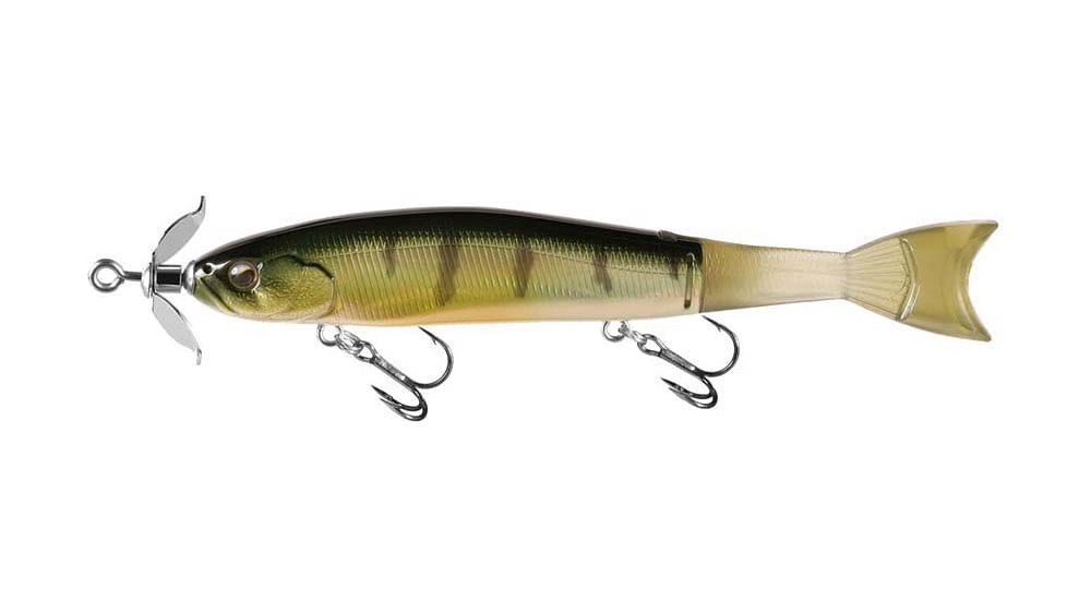 Rapala Shadow Spin Hybrid Spy Bait, Swimbait 3/4oz, Clear Perch, 5in, KW125-65
