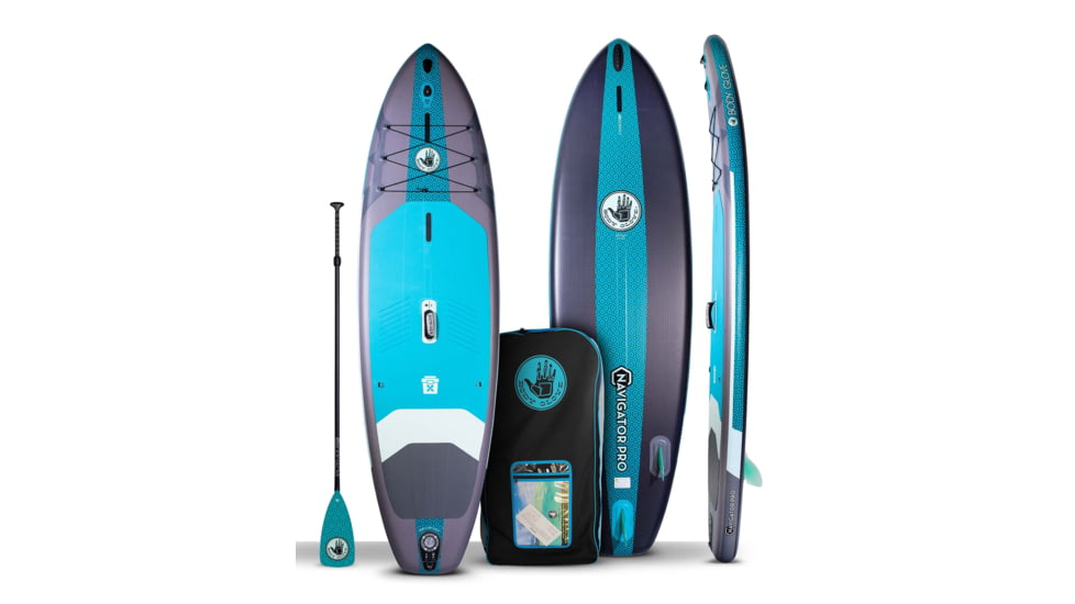 Aquapac Navigator Pro 106 Inflatable Paddle Board - Silver/Teal 0BE009A7, 10 ft 6 in, Silver/Teal, ISUPNAVPRO22U-489-10/FT/6/IN