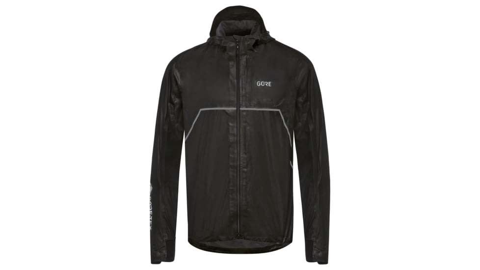 GOREWEAR Mens R7 GORE-TEX SHAKEDRYTM Trail Hooded Running Jacket in Black Small Regular fit Waterproof 27E3D6E7, 100457-9900-M