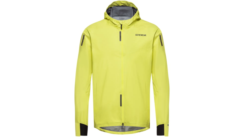 GOREWEAR CONCURVE GORE-TEX Running Jacket Mens in Lime Yellow Large Slim fit Waterproof 87779C0C, 101066-CB00-XL