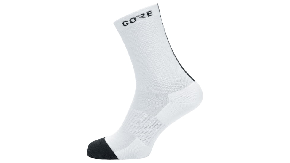 GOREWEAR M Thermo Mid Socks in White/Black 8-9.5 Moisture Wicking 5C7F09E7, 100230-0199-L