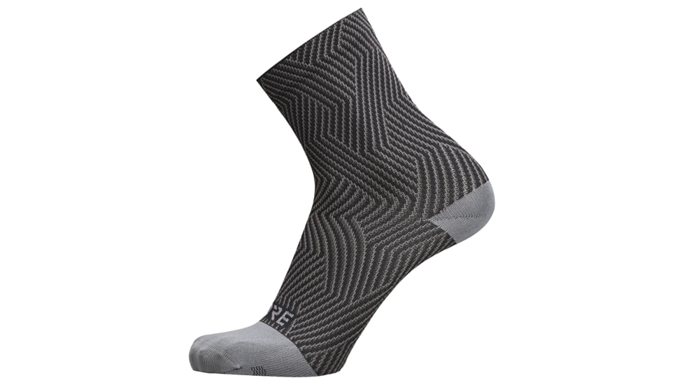 GOREWEAR C3 Mid Socks in Graphite Grey/Black 10.5-12 Moisture Wicking 52E4E65C, 100227-9199-XL