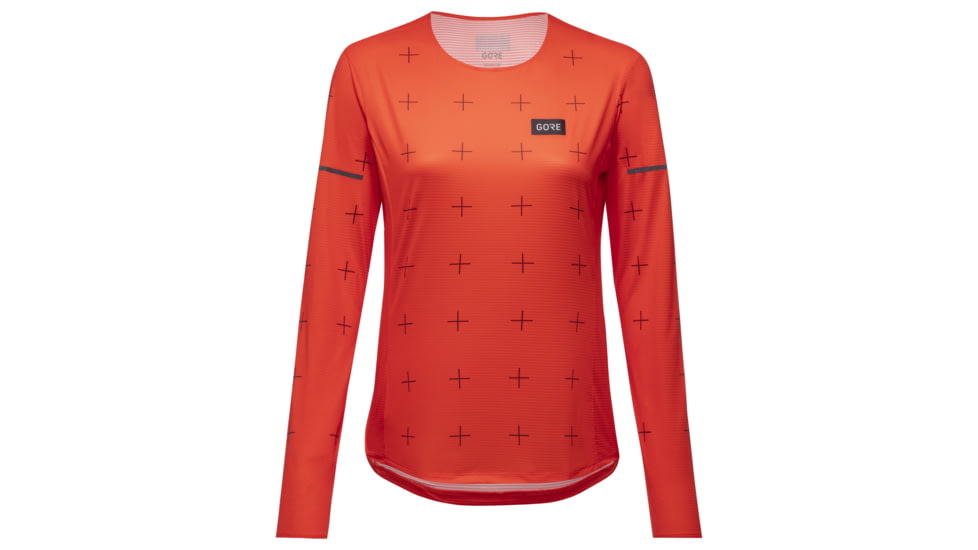 GOREWEAR Contest Long Sleeve Tee Womens in Fireball 2XS Slim fit 843E7B7E, 100959-AY00-34
