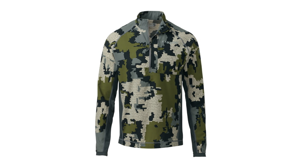 Kuiu ULTRA Tiburon Hybrid Zip Hunting Shirt - Men's, Verde, 3XL, Adult, Male, 7512402821278