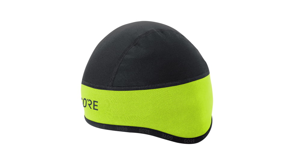 GOREWEAR C3 WINDSTOPPERR Helmet Cap in Neon Yellow/Black Medium Windproof ED288137, 100398-0899-54/58
