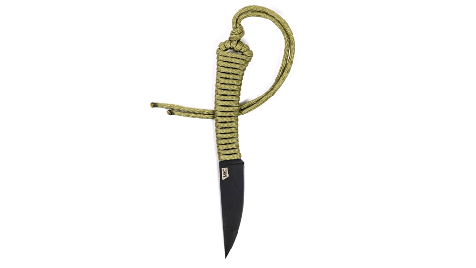 Montana Knife Company Mini-Speedgoat Fixed Blade Knives, 3 inch, 52100 Ball Bearing Steel, Fixed Blade, Paracord Handle, Olive, 6.5 inch, MKC-000374