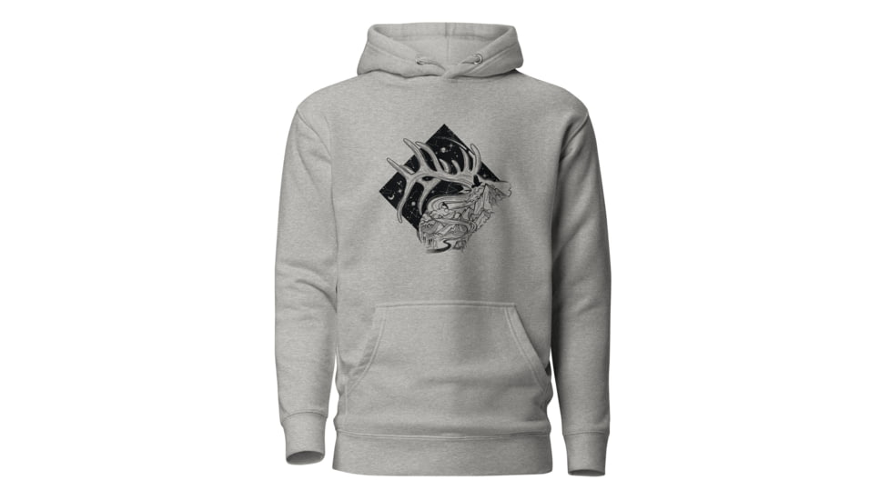 Milk X Whiskey Elk Head Hoodie 9DB5CAAA, Carbon Grey, S, 880150610784
