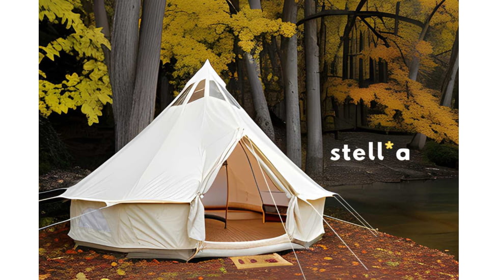Life Intents 4m Stella Stargazing Canvas Tent, Natural, 13ft, 7833263767764