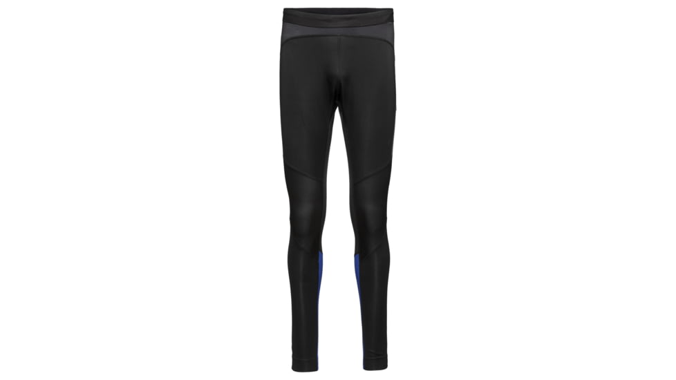 GOREWEAR Mens R5 GORE-TEX INFINIUMTM Running Tights in Black/Ultramarine Blue Medium Form fit Windproof 76D599C6, 100659-99BL-L