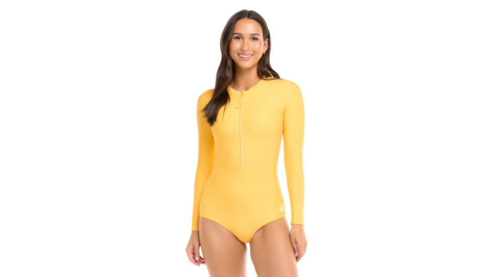Body Glove Smoothies Channel Cross-Over Long Sleeve Swimsuit - Canary C10F7532, XS, Canary, 39-506764-Canary-XS