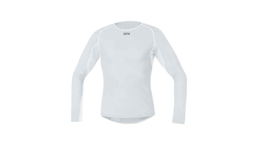 GOREWEAR Mens M WINDSTOPPERR Base Layer Thermo Long Sleeve Shirt in Light Grey/White Small Slim fit DFAE23C9, 100324-9201-M