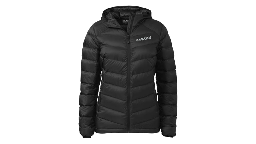 KUIU Super Down LT Hooded Hunting Jacket - Women's, Black, XL, Adult, Female, 7421670752414