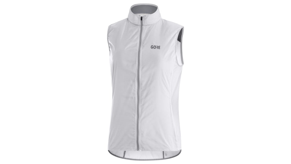 GOREWEAR Drive Running Vest Womens in White Small 4-6 Slim fit Windproof 5B08305B, 100755-0100-38