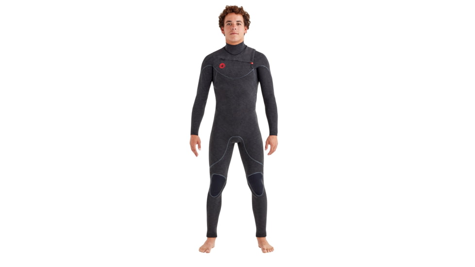 Body Glove Red Cell 2mm Slant-Zip Mens Fullsuit - Black Heather 5F8B8607, LS, Wetsuit: Black, 18149-BLK-LS