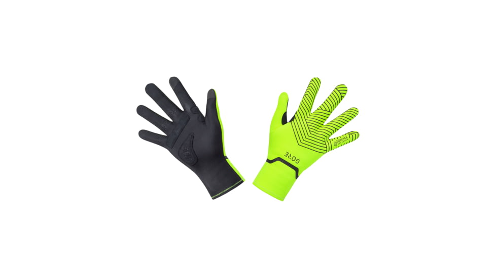 GOREWEAR C3 GORE-TEX INFINIUMTM Stretch Mid Gloves in Neon Yellow/Black XL Windproof D1842C64, 100520-0899-9