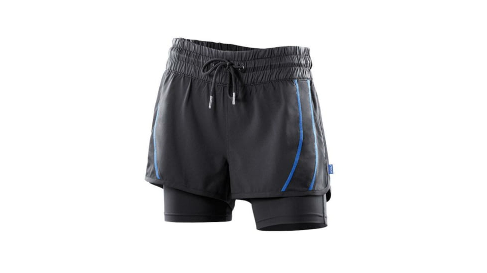 2XU Freestyle Short with Compression - Women's-Black/Catalina Blue-X-Small