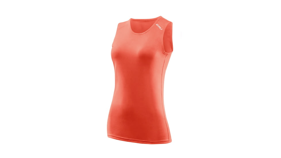 2XU Ghst Singlet - Womens-Sunset Orange-Medium