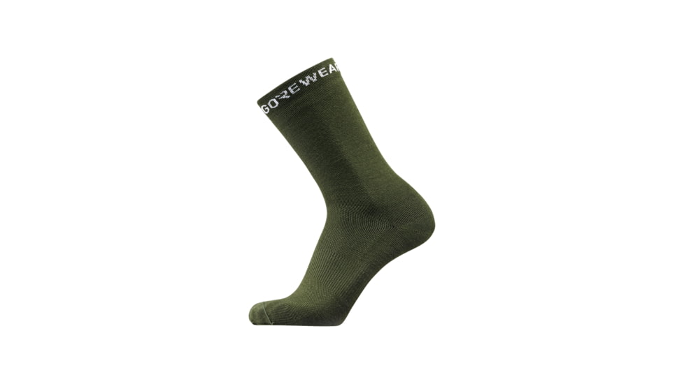 GOREWEAR Essential Merino Socks in Utility Green 3.5-5 Form fit 33F996DE, 100977-BH00-S