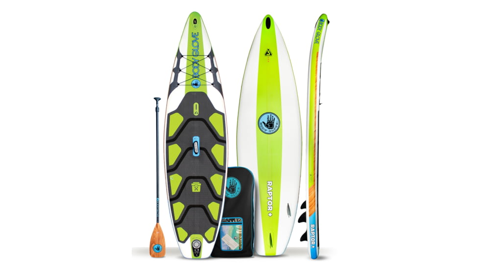Aquapac Raptor+ 108 Inflatable Paddle Board - Green/Wood F2A67AEC, 10 ft 8 in, Green/Wood, ISUPRPTPLS-349-10/FT/8/IN