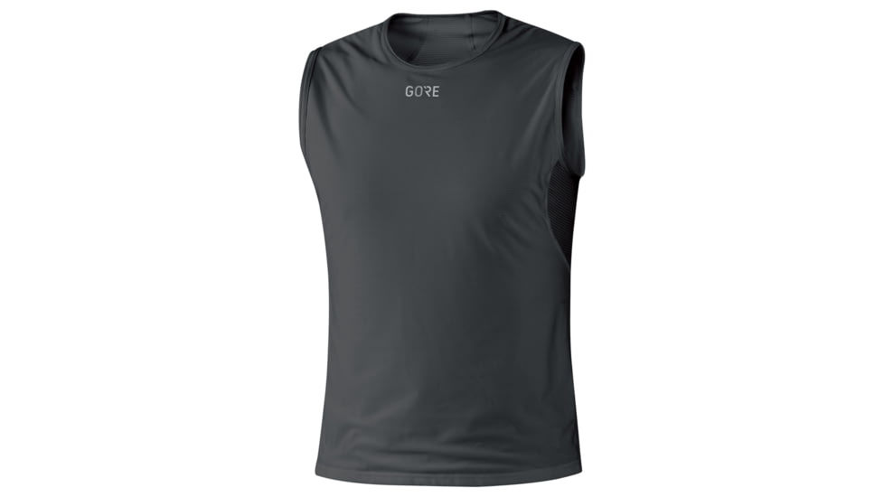 GOREWEAR Mens M WINDSTOPPERR Base Layer Sleeveless Shirt in Black Small Form fit Windproof 1D8CD48C, 100025-9900-M