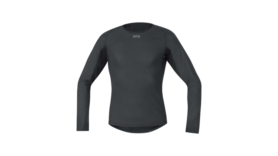 GOREWEAR Mens M WINDSTOPPERR Base Layer Thermo Long Sleeve Shirt in Black XS Slim fit B3D69A22, 100324-9900-S