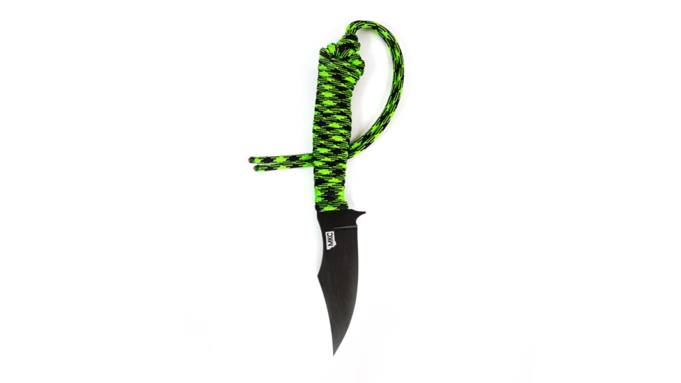 Montana Knife Company Nock On Triumph SL Fixed Blade Knives, 3.375 inch, 52100 Ball Bearing Steel, Fixed Blade, USA Paracord Handle, Green/Black, 7.5 inch, MKC-000378