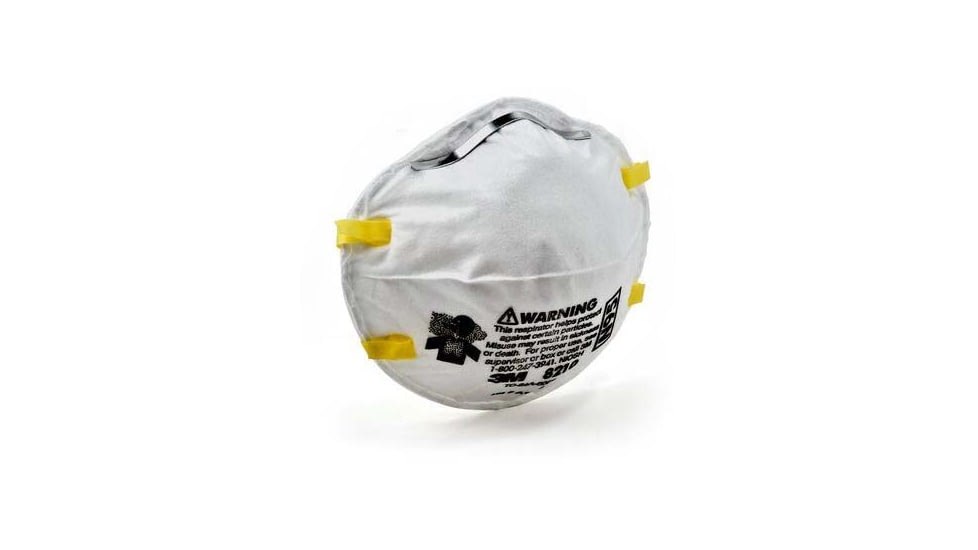 3M Particulate Respiratory Mask, Cup Style, White, Standard Size, Case of 20, N95 3M-8210