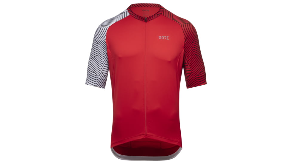 GOREWEAR Mens C5 Cycling Jersey in Red/White XS Form fit B95DEE6D, 100164-3501-S