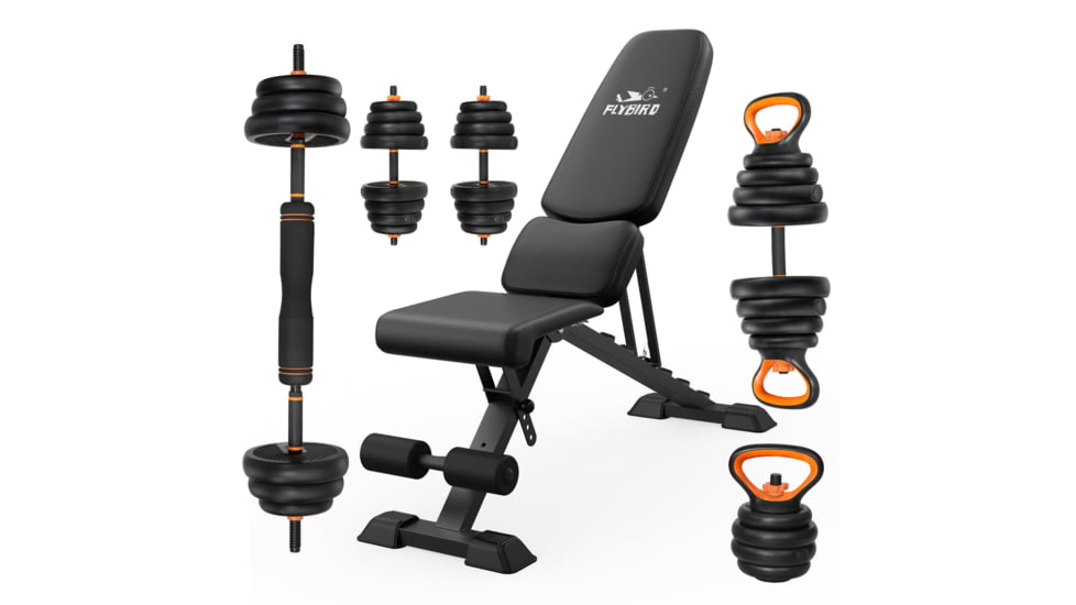 Flybird Fitness Bundle Eco-Friendly Weight SetDumbbells&amp;Comma; Kettlebells&amp;Comma; Etc.&amp; Weight Bench Wp129 EB3F3CEA, 8152230101250
