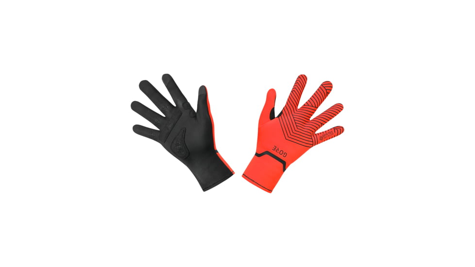 GOREWEAR C3 GORE-TEX INFINIUMTM Stretch Mid Gloves in Fireball/Black 2XL Windproof CA0CCE2A, 100520-AY99-10