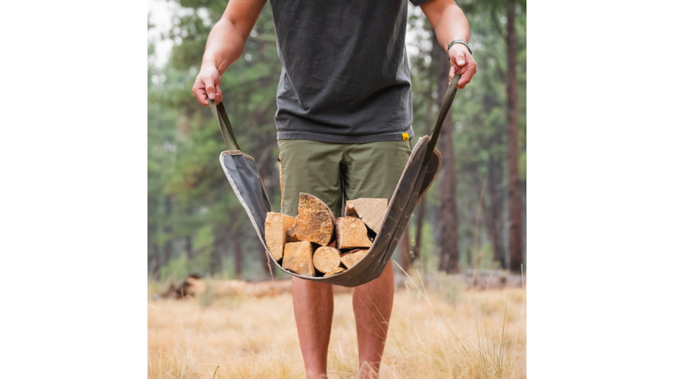 Luno Firewood Carrier Utility Mat 3D7DAD0A, Cream Straps / Orange Trim, RER-002-R1