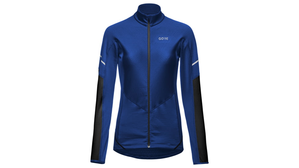 GOREWEAR Womens M Thermo Long Sleeve Zip Running Shirt in Ultramarine Blue/Black XS 0-2 Slim fit 91D6DA12, 100533-BL99-36