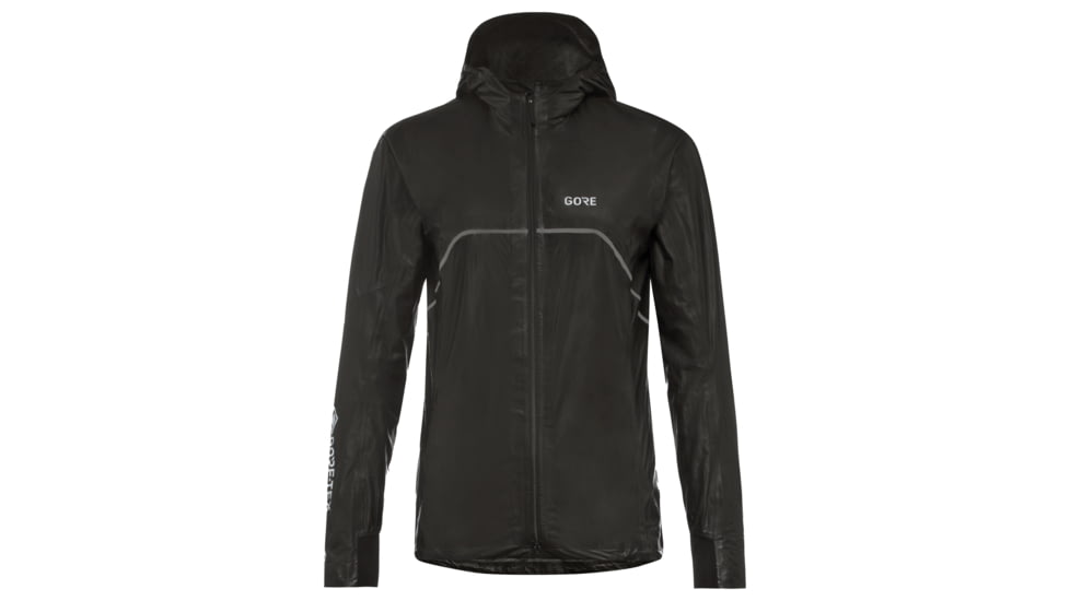 GOREWEAR R7 Womens GORE-TEX SHAKEDRYTM Trail Hooded Running Jacket in Black XL 16-18 Regular fit Waterproof E526EA0B, 100458-9900-44