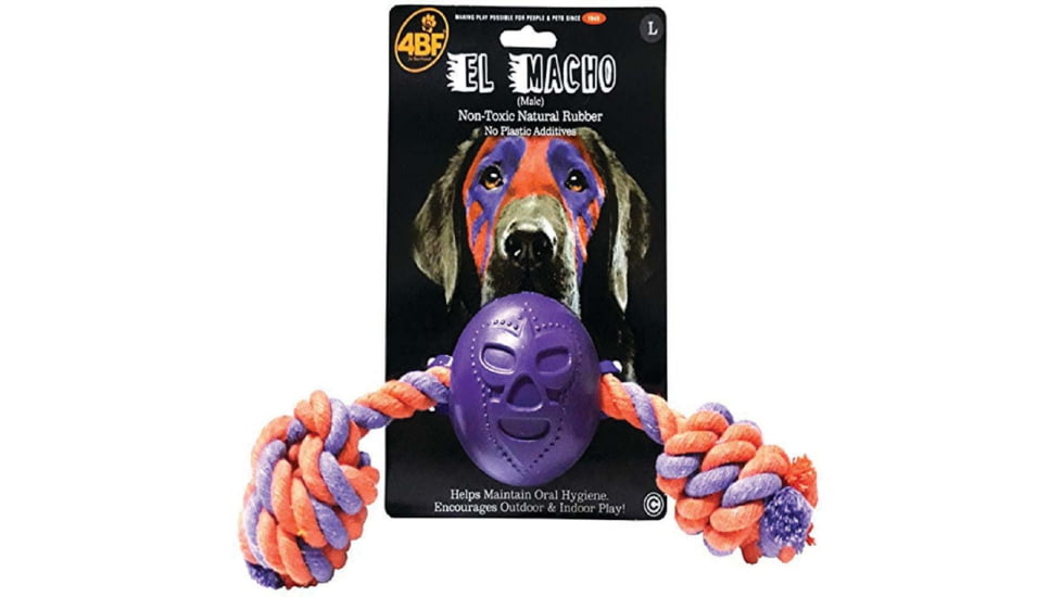 4BF for Best Friends Rope &amp; Ball Toy, Mask El Macho, Large, 29942