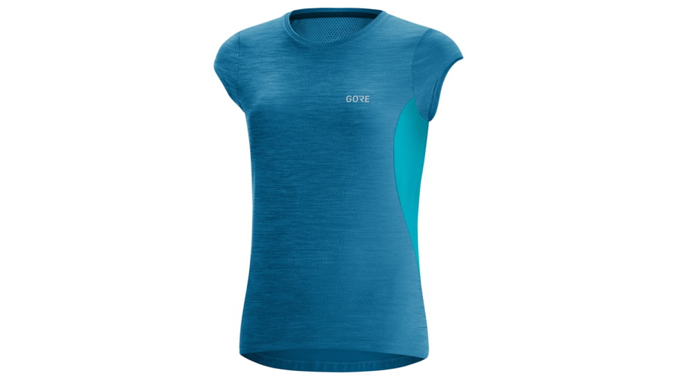 GOREWEAR R3 Womens Running Shirt in Sphere Blue/Scuba Blue XS 0-2 Regular fit 45597D67, 100611-AZ27-36
