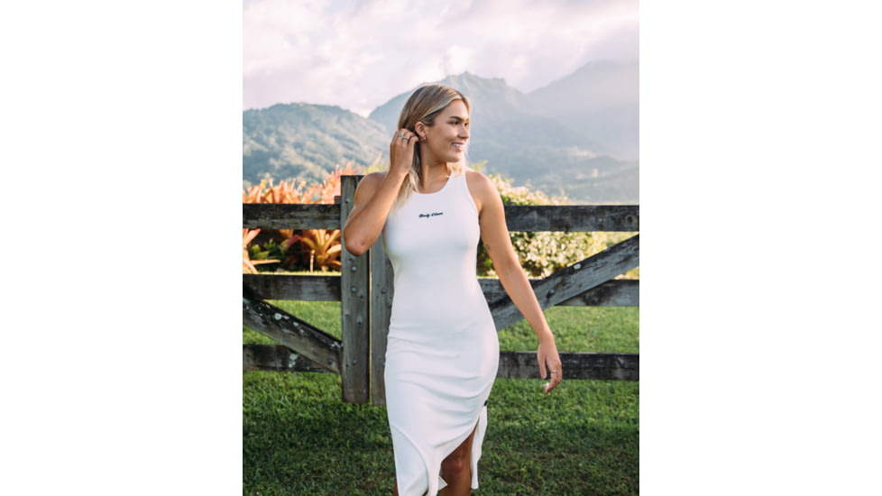 Body Glove Creamsicle Side Slit Ribbed Dress - Cream 9786A780, S, Cream, JD3760B1672B-104-S