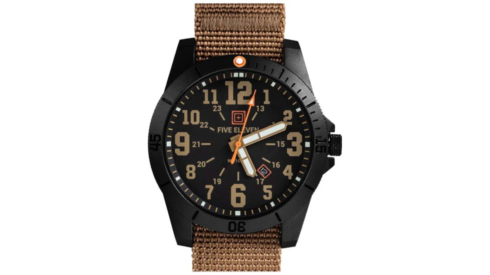 5.11 Tactical Field Watch 2.0, 44mm, Stainless Steel, Nylon NATO Band, Kangaroo, 1 SZ, 56625-134-1 SZ