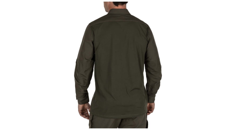 5.11 Tactical Quantum TDU FD Long Sleeve Shirt - Mens, Ranger Green, Large, 72524-186-L-R