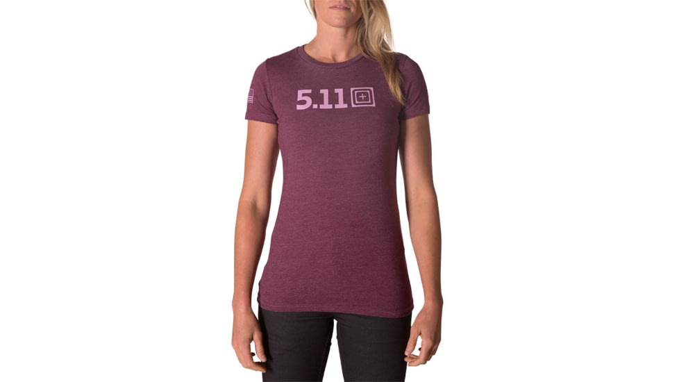 5.11 Tactical Legacy Pop T-Shirt - Womens, Burgundy, Large, 31014AAJF-561-L