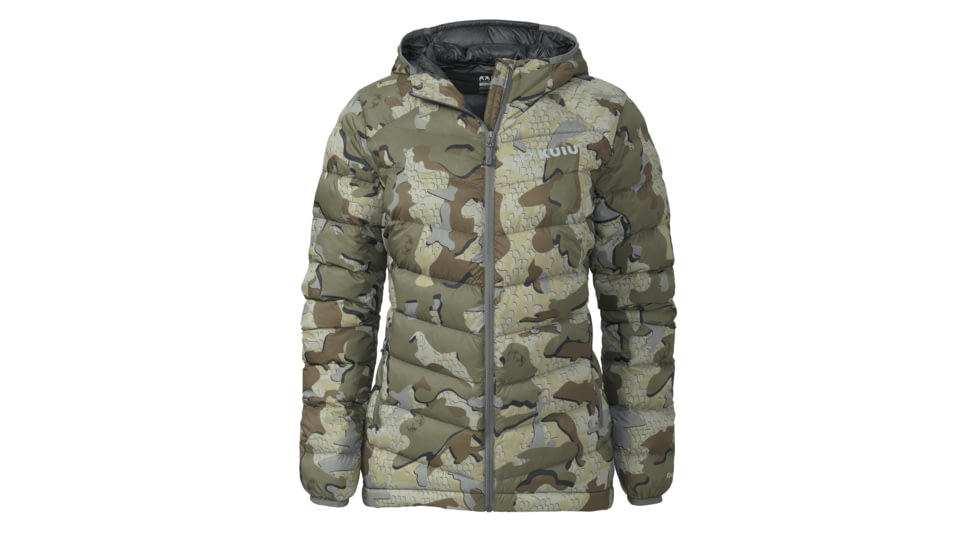 KUIU Super Down LT Hooded Hunting Jacket - Women's, Valo, XL, Adult, Female, 7421677437086